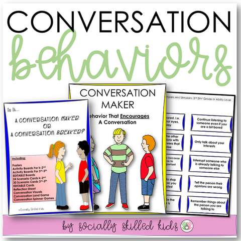 Conversation Behaviors | Differentiated Social Skills Activities | For K-5th