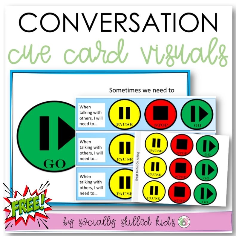 Conversation Cue Cards | Visual Supports – Socially Skilled Kids