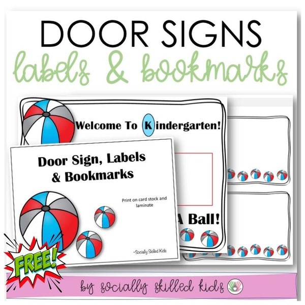 Door Signs, Labels, Bookmarks and Writing Prompt Cards