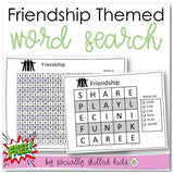 Friendship Themed Word Search | Freebie