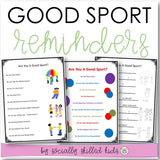 Good Friend and Good Sport Reminders BUNDLE | Differentiated Posters