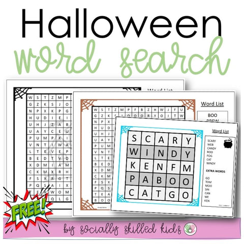 Halloween Themed Word Search | Freebie