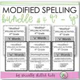 Modified Spelling Activities | MEGA BUNDLE | Featuring 'a' - 'z' Words | For 4th Grade