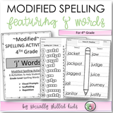 Modified Spelling Activities | BUNDLE 2 | 'h' - 'm' Words | For 4th Grade