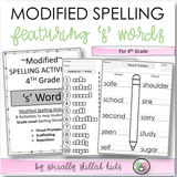 Modified Spelling Activities | BUNDLE 3 | 'n' - 's' Words | For 4th Grade