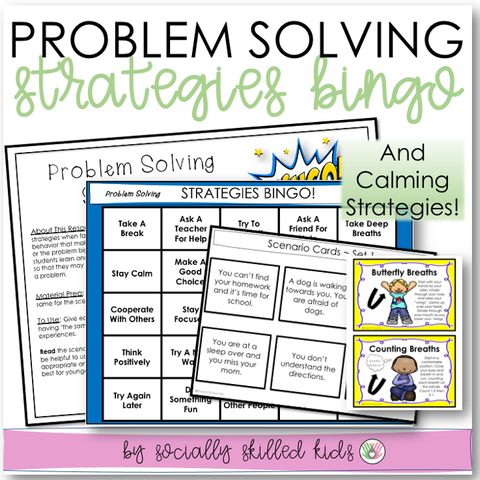 Problem Solving Strategies BINGO and Calm Down Strategies