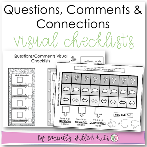 Questions, Comments and Connections || Visual Checklists and Activities