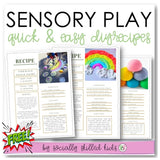 Sensory Play | Quick & Easy DIY Recipes | Freebie