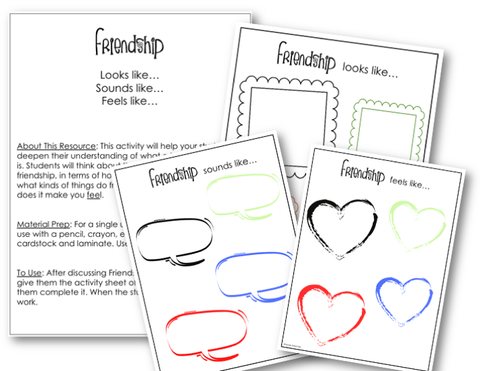 'Friendship' Activity Pack – Socially Skilled Kids