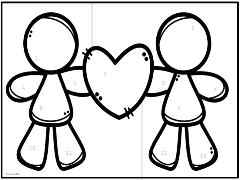 Friendship Themed Color By Number | Freebie – Socially Skilled Kids