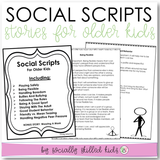 Social Scripts For Older Kids | 10 One Page Stories