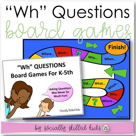 "WH" Questions | Differentiated Board Games