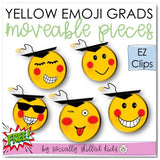 Emoji Grads | Yellow | EZ Clips Moveable Clip Art