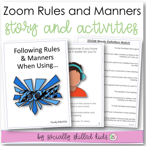 Following Rules And Manners When Using ZOOM | Social Skills Story and Activities